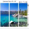 45 x 30 TOTAL - Lake Tahoe Wall Art Canvas Print 3 Panel Split, Triptych home wall decor, Landscape interior design view 3