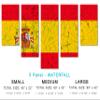 80 x 42 TOTAL - Spain Flag Canvas Print Wall Art Crack Effect 5 Panel Waterfall Split, Country Flag Art Home Decor view 2
