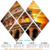85 x 57 TOTAL - Rome, Italy Colosseum Canvas Print - 7 Panel Butterfly Split Wall Art Landmark Giclee for wall decor view 2