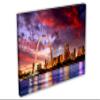 24 x 16 - St Louis MO Skyline Wall Art Canvas Print firy clouds Gateway Arch, Missouri view 1