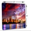 24 x 16 - St Louis MO Skyline Wall Art Canvas Print firy clouds Gateway Arch, Missouri view 3