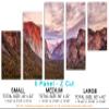 80 x 42 TOTAL - El Capitan Yosemite Canvas Print Wall Art rose gold 5 Panel Z Cut Split half dome mountain, trees view 2