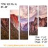 80 x 42 TOTAL - El Capitan Yosemite Canvas Print Wall Art rose gold 5 Panel Z Cut Split half dome mountain, trees view 3