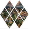 102 x 68 TOTAL - Santa Fe, NM Canvas print Wall Art with dramatic skies 7 Panel Butterfly Split Santa Fe, New Mexico view 1