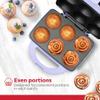 Holstein Housewares Non-Stick 6-Count Electric Cupcake Maker Machine  Bakes 6 Cupcakes, Muffins, Pizza Cups, Cinnamon Buns  Perfect for Gifts, Birthdays, Holidays, or Bake Sales, Lavender view 4