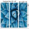 60 x 40 TOTAL - Blue Agave Canvas Print Wall Art 3 Panel Split Agave Plant, Botanical Wall Art Decor Print view 3