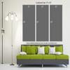 75 x 50 TOTAL - Abstract Green World Map Canvas Print 3 Panel Split Triptych Wall Art with gray background wall deco view 4