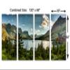 120 x 60 TOTAL - Montana Glacier National Park Canvas Print Wall Art 4 Panel Split Landscape Print with low light view 3