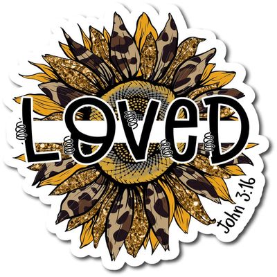 Loved | John 3:16 | Sunflower |Great Gift Idea|Single |5 Inch Magnet | Made in The USA | Car Auto Tool Box RefrigeratorMagnet | FBMMAG11591