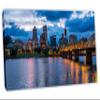 60 x 30 - Portland Skyline Canvas Print Wall Art Willamette River, wall decor interior design view 1