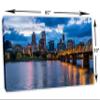 60 x 30 - Portland Skyline Canvas Print Wall Art Willamette River, wall decor interior design view 3