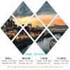 102 x 68 TOTAL - Nashville, TN Canvas Print Wall Art Skyline at dusk 7 Panel Butterfly Split Nashville Tennessee Art view 2