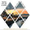 102 x 68 TOTAL - Nashville, TN Canvas Print Wall Art Skyline at dusk 7 Panel Butterfly Split Nashville Tennessee Art view 3