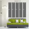 75 x 50 TOTAL - Abstract Silver Green World Map Canvas Print - 5 Panel Split. Metallic Silver background view 4
