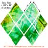 102 x 68 TOTAL - Fractal Smokes Wall Art Canvas Print in soft lime green. 7 Panel Split Abstract print Fractal Art view 3