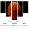 80 x 42 TOTAL - Super Blood Wolf Moon Canvas Print Wall Art 5 Panel Waterfall Split - Home Decor, Interior Design view 2