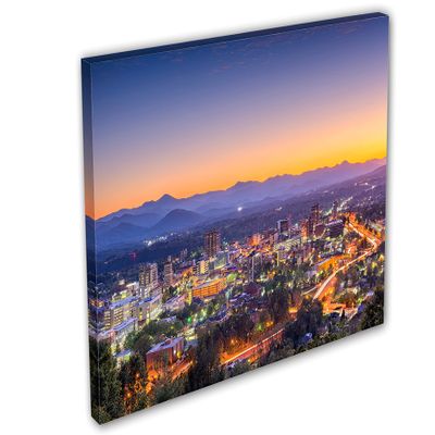 24 x 16 - Asheville, North Carolina Wall Art Canvas Print, home decor house wall decor