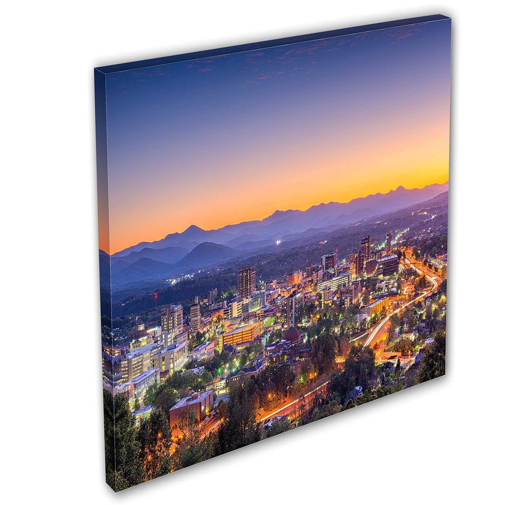 24 x 16 - Asheville, North Carolina Wall Art Canvas Print, home decor house wall decor