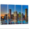 120 x 60 TOTAL - Baltimore inner harbor Canvas Print Wall Art - 4 Panel, Maryland wall decor interior design view 1