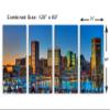 120 x 60 TOTAL - Baltimore inner harbor Canvas Print Wall Art - 4 Panel, Maryland wall decor interior design view 3