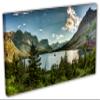 30 x 15 - Montana Glacier National Park Canvas Print Wall Art Landscape Print with low light view 1