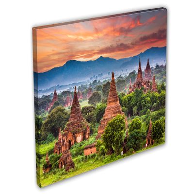 24 x 16 - Bagan Temples Canvas Print Wall Art epic landscape Bagan Myanmar Buddhist