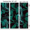 30 x 20 TOTAL - Chinese teal Dragons Canvas Print Wall Art 3 Panel Split Chinese Art, Asian wall decor view 3