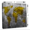 48 x 32 - Abstract Metallic Gold World Map Canvas Print Wall Art for wall decor view 3