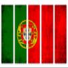 90 x 60 TOTAL - Portugal Flag Grunge Canvas Print Wall Art - 5 Panel Split. Country Flag Art home decor view 2