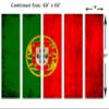 90 x 60 TOTAL - Portugal Flag Grunge Canvas Print Wall Art - 5 Panel Split. Country Flag Art home decor view 3