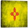 48 x 32 - New Mexico State Flag Grunge Canvas Print Wall Art. Home decor Flag Art view 2