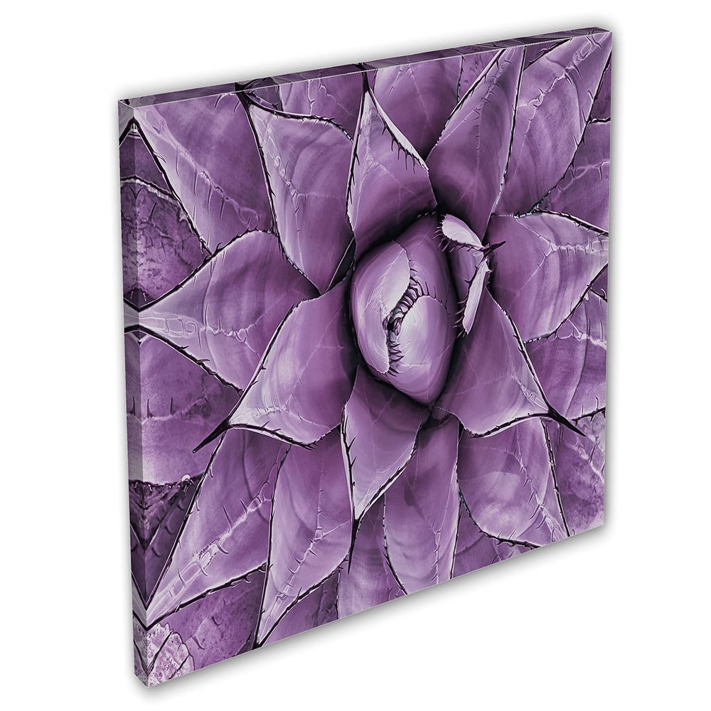 60 x 40 - Purple Agave Canvas Print Wall Art Agave Plant Botanical Wall Art Decor