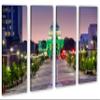 32 x 20 TOTAL - Montgomery Alabama Canvas Print Wall Art 4 Panel Split, Home wall decor, interior design view 1