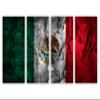 60 x 30 TOTAL - Mexico Flag Wall Art Canvas Print stone effect 4 Panel Split. Country Flag art home decor view 2