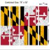 75 x 50 TOTAL - Maryland Flag Canvas Print Wall Art crack effect 5 Panel Split. State Flag Home decor view 3