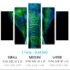 80 x 42 TOTAL - Watercolor Elephant Canvas Print Wall Art blue green 5 Panel Diamond Split. Animal Home decor view 2