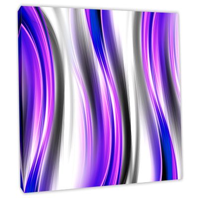 24 x 16 - Purple Wave Abstract Art Canvas Print Wall Art - Vertical Wave, Abstract art print