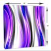 24 x 16 - Purple Wave Abstract Art Canvas Print Wall Art - Vertical Wave, Abstract art print view 3