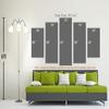 80 x 42 TOTAL - Sunset on a tropical Island - Canvas Print - 5 Panel Diamond Split, Wall Art view 4