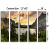 120 x 60 TOTAL - Montana Glacier National Park Canvas Print Wall Art beige skies 5 Panel Split Scenic Landscape Print view 3