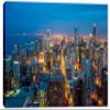 24 x 16 - Chicago Blue Evening Skyline Canvas Print Wall Art Aerial photography wall decor view 2