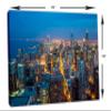 24 x 16 - Chicago Blue Evening Skyline Canvas Print Wall Art Aerial photography wall decor view 3