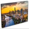 48 x 24 - Austin Texas skyline Canvas Print Wall Art yellow skies. Austin TX at sunset view 1