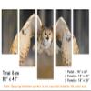80 x 42 TOTAL - Siberian Eagle Owl Canvas Print Wall Art - 5 Panel Waterfall split. Home Wall Decor Bird Art view 3
