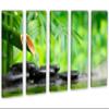 40 x 26 TOTAL - Zen Art, Spa Stones Wall Art Canvas Print 5 Panel Split. Spa wall decor, interior design view 1