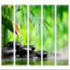40 x 26 TOTAL - Zen Art, Spa Stones Wall Art Canvas Print 5 Panel Split. Spa wall decor, interior design view 2