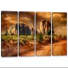 48 x 24 TOTAL - Monument Valley Sunset Canvas Print. 4 Panel Split Wall Art decoration for home or office view 1