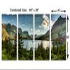 60 x 30 TOTAL - Montana Glacier National Park Canvas Print Wall Art 4 Panel Split Landscape Print with low light view 3