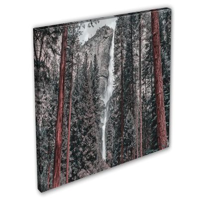 24 x 16 - Yosemite falls Canvas Print Wall Art faded Waterfall Yosemite National Park