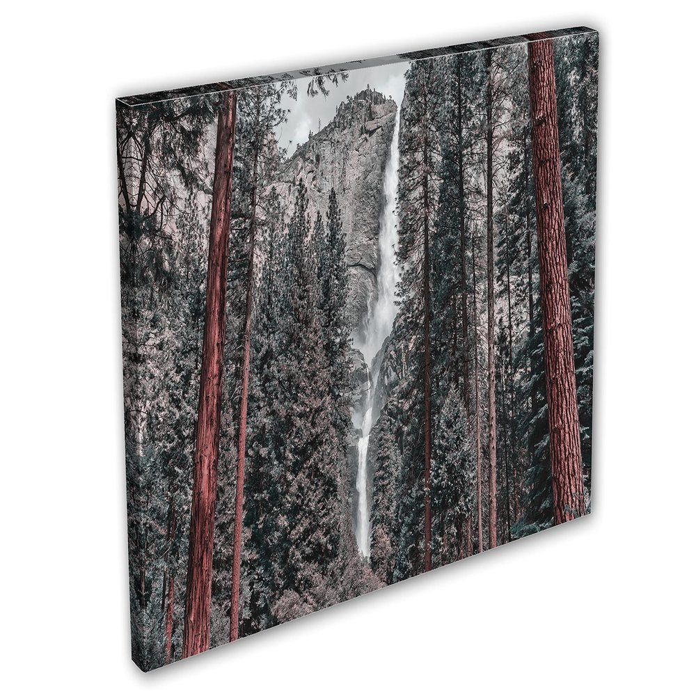 24 x 16 - Yosemite falls Canvas Print Wall Art faded Waterfall Yosemite National Park